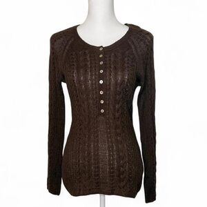 Y2K Brown Long Sleeve Top